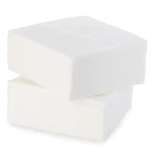 100 Serviettes Papier Jetables blanches double épaisseur - 20x20 cm