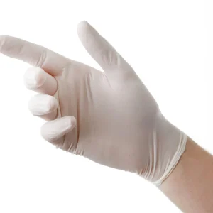 100 Gants Latex Micro-Poudrés Jetables taille XL blanc