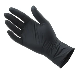 100 Gants Nitrile non poudrés Jetables taille M noir